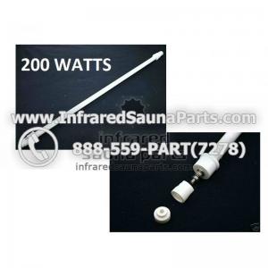 CERAMIC INFRARED HEATER IN WHITE - 22 inches 200 watts 220V / 240V