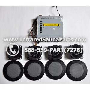 COMPLETE STEREO SYSTEM CM-4021R WITH 4 SPEAKERS